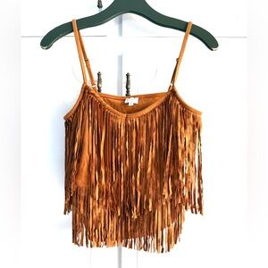 Blue Rain Rust Fringe Camisole size XS